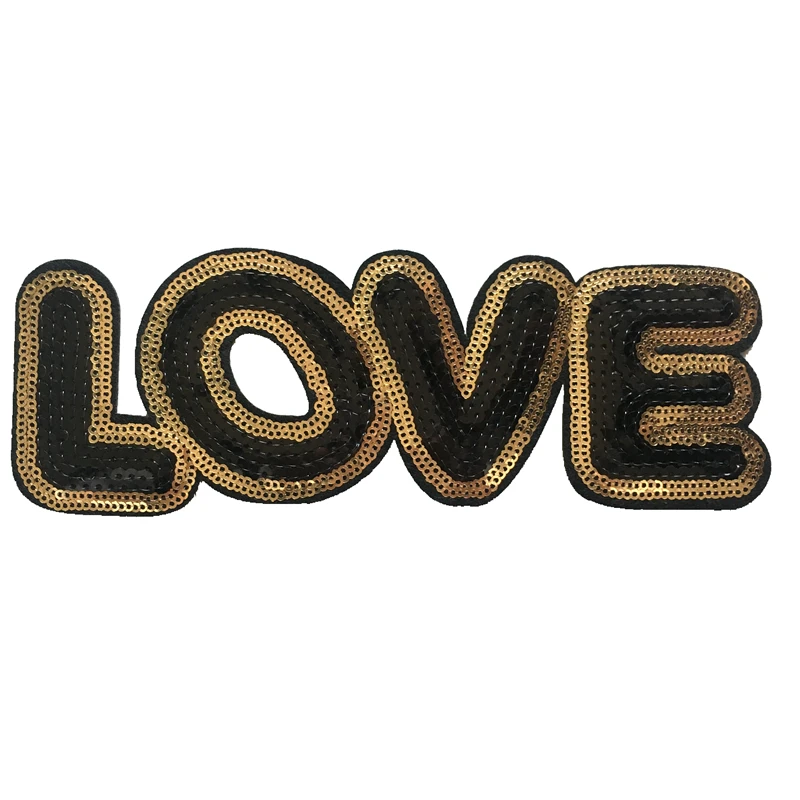 New Arrival Large LOVE Patches Letter Sequined Applique Clothes Decorated Patch DIY Paillettes Patches for Clothing 2PCS/lot
New Arrival Large LOVE Patches Letter Sequined Applique Clothes Decorated Patch DIY Paillettes Patches for Clothing 2PCS/lot