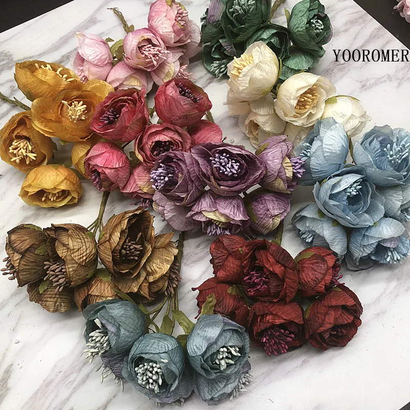 YOOROMER 6 pieces 5cm Peony flower head silk Artificial Flowers For Wedding Decoration DIY Decorative Wreath Fake Flowers
YOOROMER 6 pieces 5cm Peony flower head silk Artificial Flowers For Wedding Decoration DIY Decorative Wreath Fake Flowers