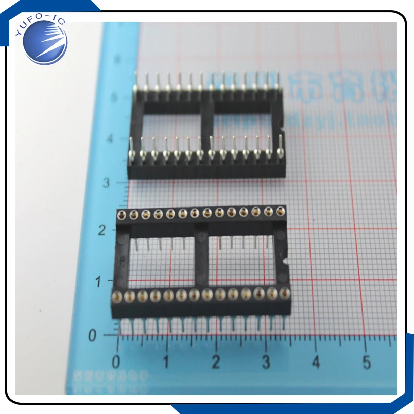 10 шт./лот 28P IC гнездо круглое отверстие для сиденья широкое основание чип 28PIN