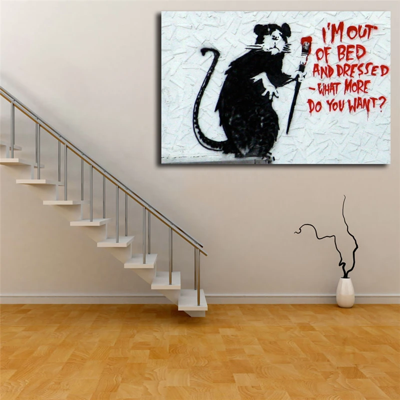 Banksy Street Graffiti I'm Out Of Bed HD Canvas Painting Print Bedroom Home Decor Modern Wall Art Oil Painting Poster Picture
Banksy Street Graffiti I'm Out Of Bed HD Canvas Painting Print Bedroom Home Decor Modern Wall Art Oil Painting Poster Picture