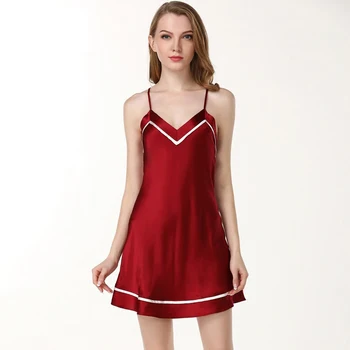 New 100% Silk Satin Women Nightgown Slim Fit Night Slip Nightdress Solid Color Ladies Slips Sleepwear sp0042
New 100% Silk Satin Women Nightgown Slim Fit Night Slip Nightdress Solid Color Ladies Slips Sleepwear sp0042
