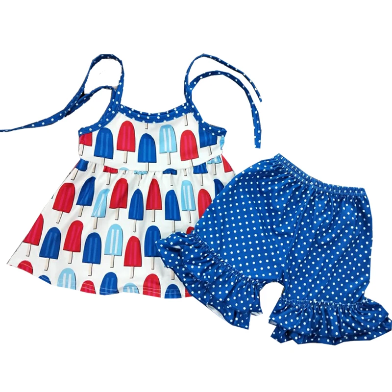 Ice cream cute kids clothing girl dresses sling girl polka dot shorts fashion boutique 2 piece set
Ice cream cute kids clothing girl dresses sling girl polka dot shorts fashion boutique 2 piece set