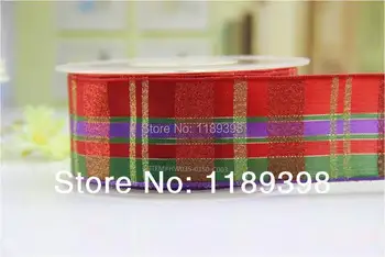 38mm(1-1/2") Christmas Xmas wired edge ribbon 25yards roll 
38mm(1-1/2") Christmas Xmas wired edge ribbon 25yards roll