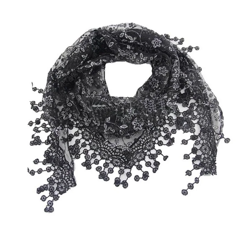 Lace Tassel Sheer Burntout Floral Print Triangle Mantilla Scarf Shawl Neck Wrap Lace Hollow Out Hook Floral Long Scarf
Lace Tassel Sheer Burntout Floral Print Triangle Mantilla Scarf Shawl Neck Wrap Lace Hollow Out Hook Floral Long Scarf