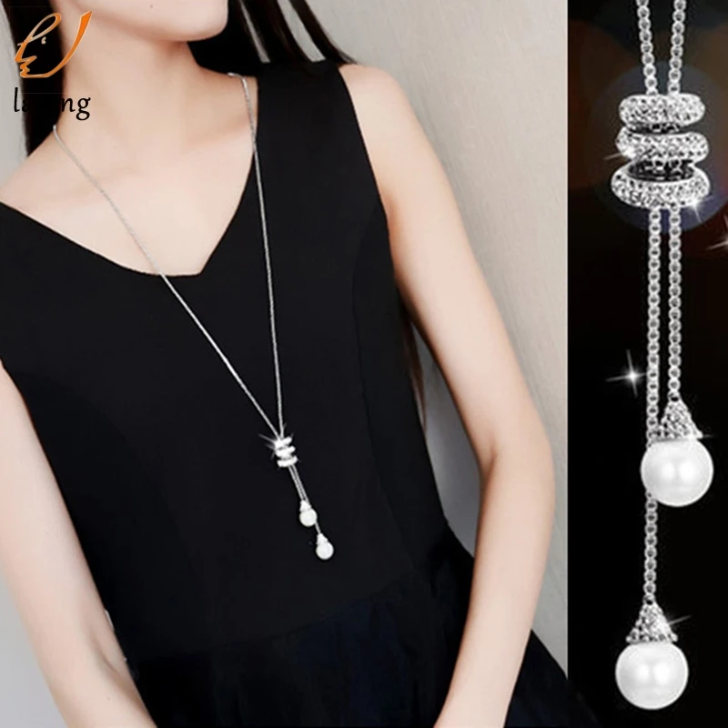 Simple Spiral Chain with Peal pendant Necklace Women Long Sweater Chain Statement Jewelry choker Necklace for Women Chocker
Simple Spiral Chain with Peal pendant Necklace Women Long Sweater Chain Statement Jewelry choker Necklace for Women Chocker