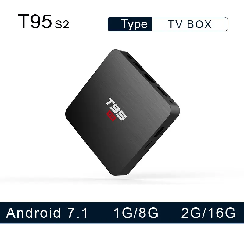 

T95 S2 TV BOX Android 7.1 OS Smart TV Box 2GB 16GB Amlogic S905W Quad Core 2.4GHz WiFi Set top box 1GB 8GB T95S2 Player pk T95q