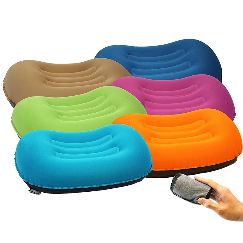 

Ultralight Inflating Travel/Camping Pillows Inflatable, Comfortable, Ergonomic Pillow for Neck & Lumbar Support While Camp, Hike
