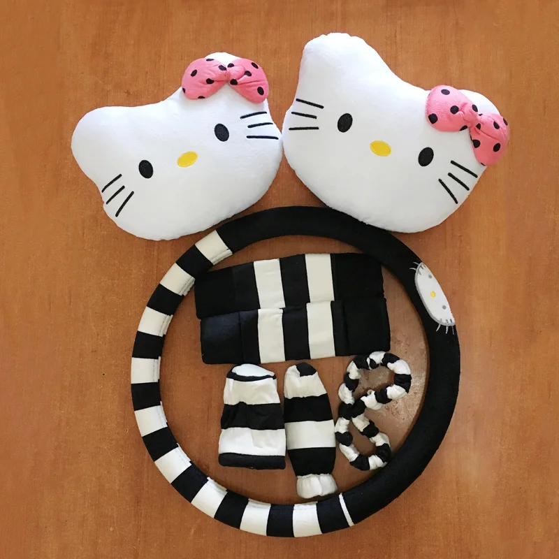 Cute Cartoon kitty Plush Car Accessories Set Car Steering Wheel Covers Headrest Seat Belt Cover Handbrake Gear Shift Cases 8pcs
Cute Cartoon kitty Plush Car Accessories Set Car Steering Wheel Covers Headrest Seat Belt Cover Handbrake Gear Shift Cases 8pcs