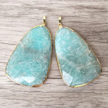 5pcs Natural Amazon stone Pendant,gold color charms Gem stone Jewelry necklace Making PD654
5pcs Natural Amazon stone Pendant,gold color charms Gem stone Jewelry necklace Making PD654