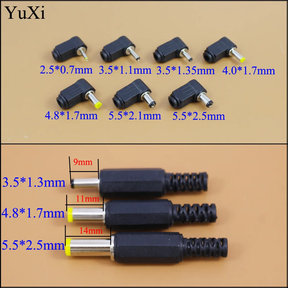 5.5*2.5 5.5*2.1 4.8*1.7 4.0*1.7 3.5*1.35 3.5*1.1 2.5*0.7 mm Male DC Power Plug Connector Angle 90 degree L Shaped plastic Plugs
5.5*2.5 5.5*2.1 4.8*1.7 4.0*1.7 3.5*1.35 3.5*1.1 2.5*0.7 mm Male DC Power Plug Connector Angle 90 degree L Shaped plastic Plugs