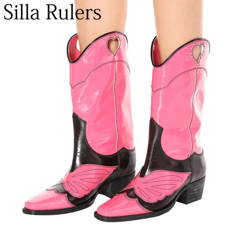 Silla Rulers Mixed Colors Low Heel Embroider Middle Barrel Boots Women Genuine Leather Chelsea Boots Ladies Botines Mujer 2018
Silla Rulers Mixed Colors Low Heel Embroider Middle Barrel Boots Women Genuine Leather Chelsea Boots Ladies Botines Mujer 2018