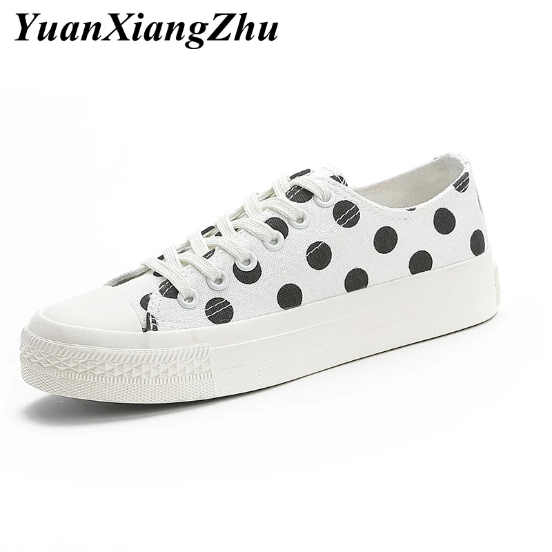 Fashion Polka Dot Canvas Shoes Woman Flat Shoes For Girls White Black Basket femme Sneakers Women Casual Shoes Zapatillas mujer
Fashion Polka Dot Canvas Shoes Woman Flat Shoes For Girls White Black Basket femme Sneakers Women Casual Shoes Zapatillas mujer