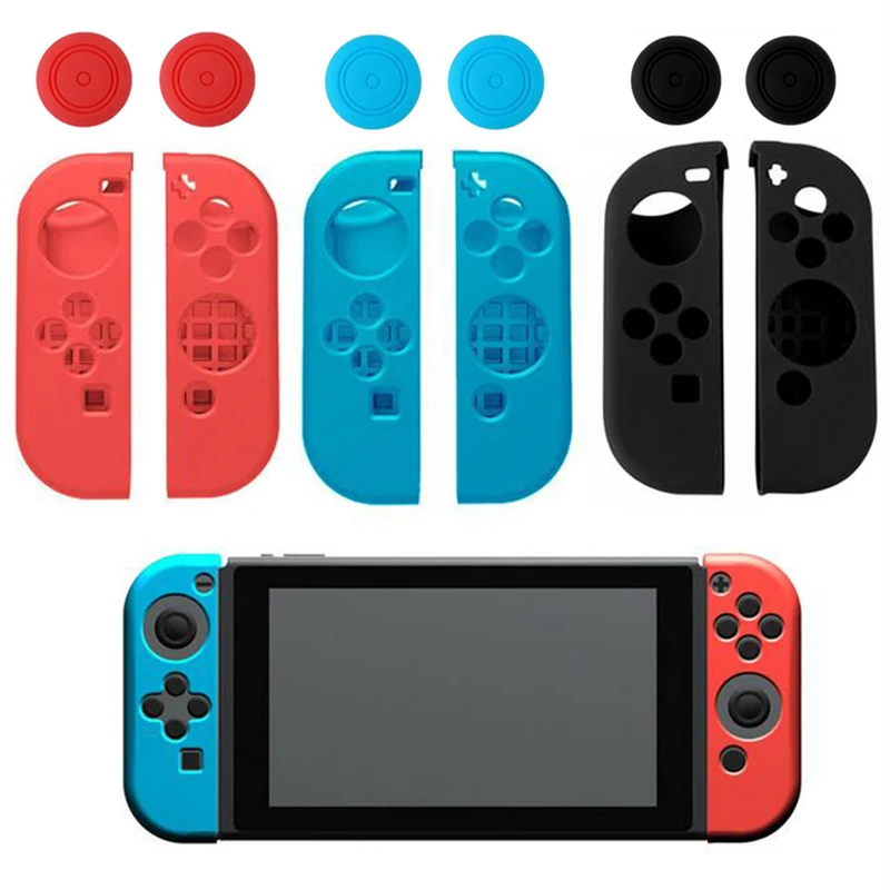 Hot 1 Set Soft Silicone Anti-Slip Protective Sleeve Cover + 2 Thumbstick Grips Joystick Caps Cover for Nintend Switch Console
Hot 1 Set Soft Silicone Anti-Slip Protective Sleeve Cover + 2 Thumbstick Grips Joystick Caps Cover for Nintend Switch Console