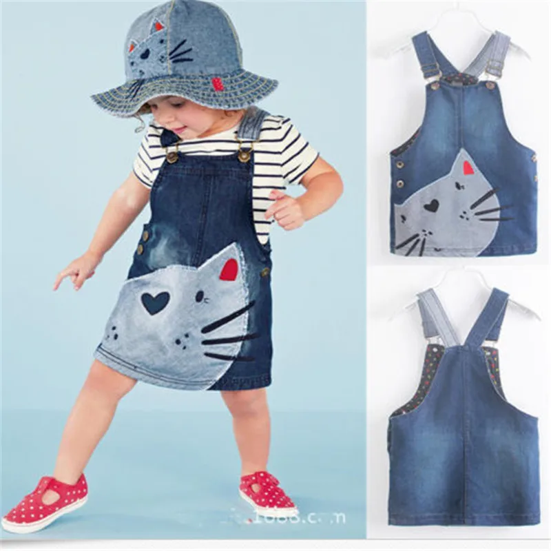 2017 Hot New dress 1 Piece Baby Girls Kids Cat dress Denim Overalls Dresses Braces Clothes For Age 2-7 Years
2017 Hot New dress 1 Piece Baby Girls Kids Cat dress Denim Overalls Dresses Braces Clothes For Age 2-7 Years
