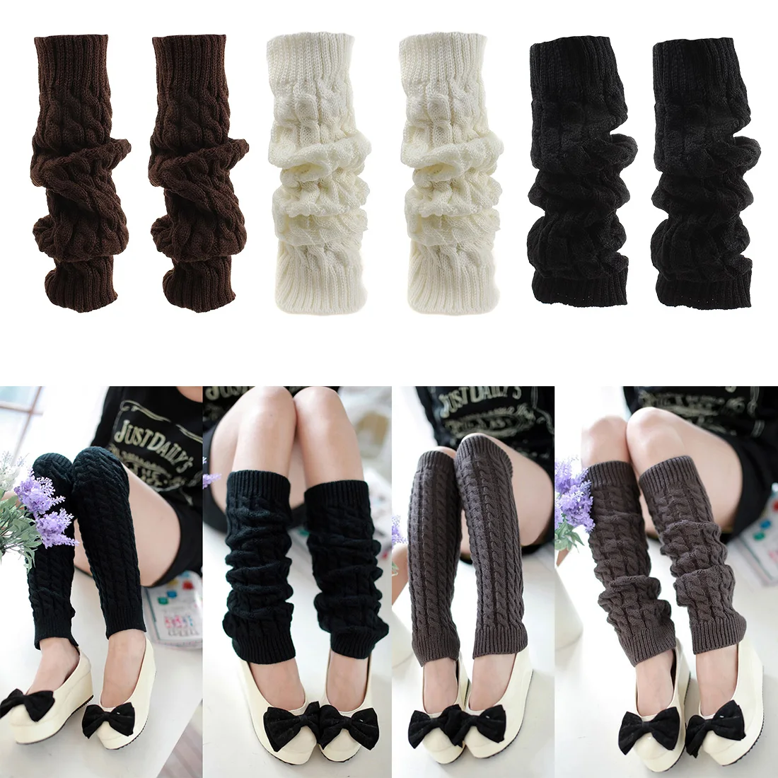 Women Ladies Winter Spring Knit Crochet Leg Warmers boots Knee Trim Boot Legging Warmer Solid Color Body Warmer polainas
Women Ladies Winter Spring Knit Crochet Leg Warmers boots Knee Trim Boot Legging Warmer Solid Color Body Warmer polainas