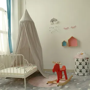 Baby Canopy Round Mosquito Net Boys Girls Princess Bed Canopy Cotton Bed Valance Pest control Reject Net Kids Room Decoration