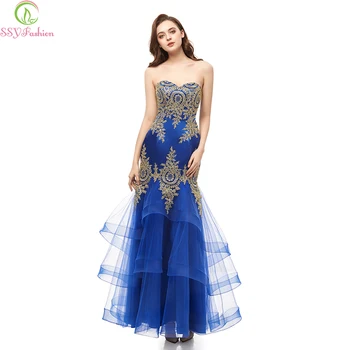 SSYFashion New Evening Dress Sexy Strapless Slim Mermaid Lace Appliques Formal Prom Party Gowns Robe De Soiree Custom Made
SSYFashion New Evening Dress Sexy Strapless Slim Mermaid Lace Appliques Formal Prom Party Gowns Robe De Soiree Custom Made