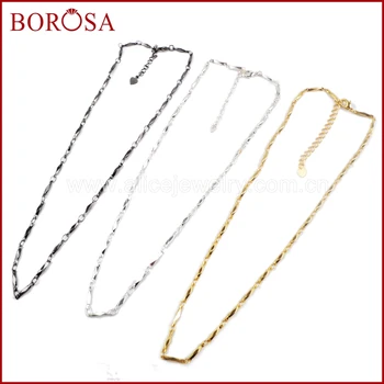 BOROSA Wholesale 16'' Gold/Gun Black /Silver Color Rhombus Facet Cut Brass Necklace Chains Jewelry Making for Women PJ076
BOROSA Wholesale 16'' Gold/Gun Black /Silver Color Rhombus Facet Cut Brass Necklace Chains Jewelry Making for Women PJ076