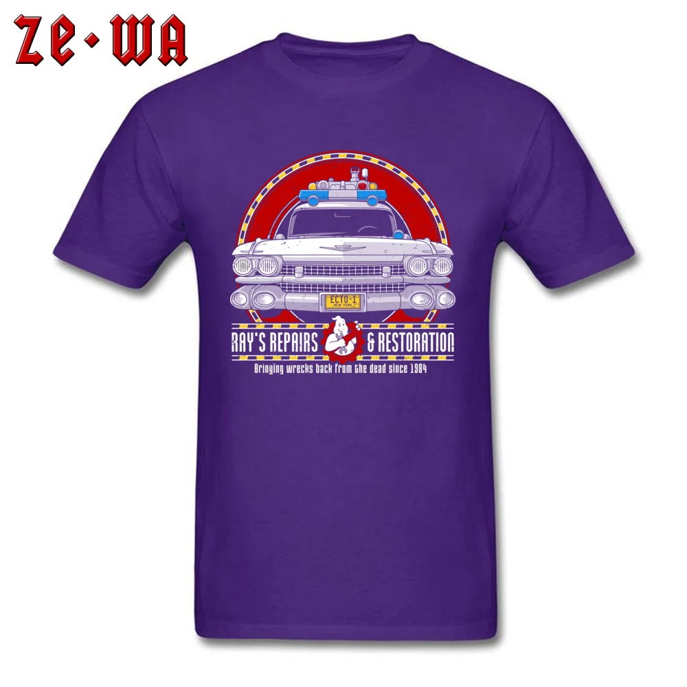 Slim Fit Men's Top T-shirts Round Neck Short Sleeve 100% Cotton Rays Repairs and Restoration Tops & Tees Design T-shirts Rays Repairs and Restoration purple