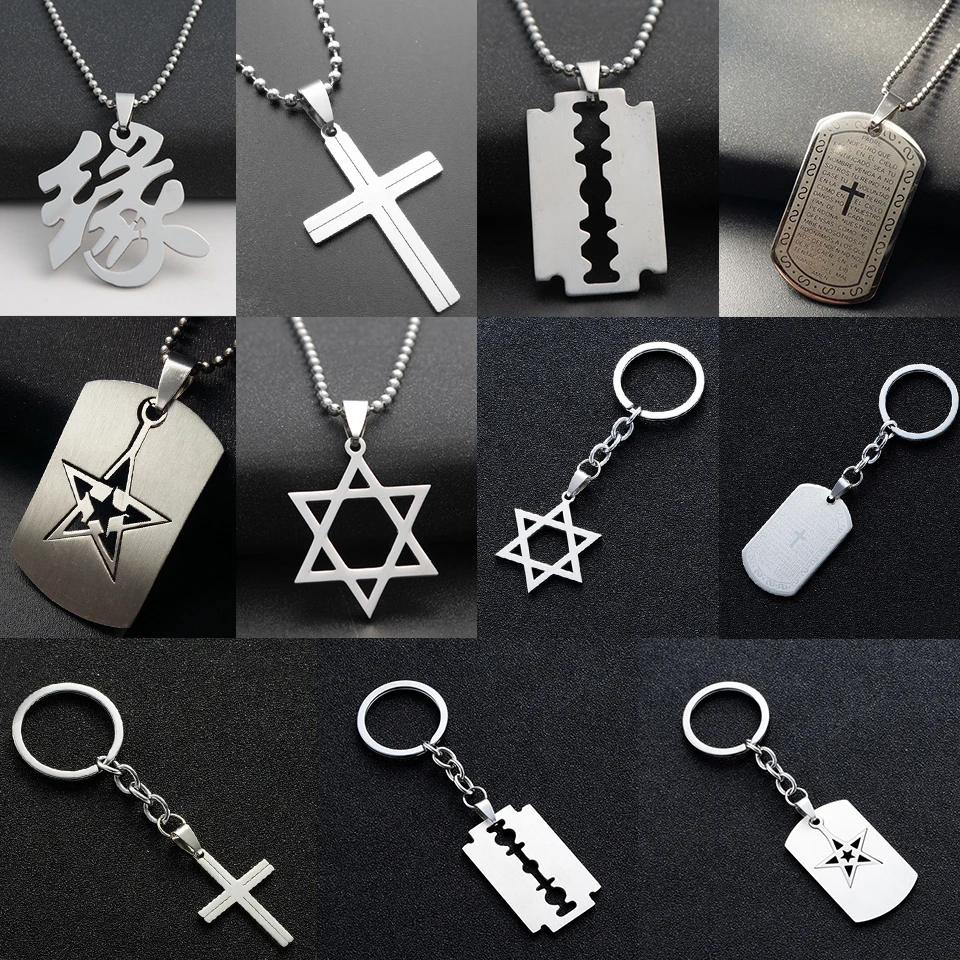 New stainless steel tag pendant necklace mens Fashion cross star blade prayer words necklaces&pendants car keychain jewelry gift
New stainless steel tag pendant necklace mens Fashion cross star blade prayer words necklaces&pendants car keychain jewelry gift