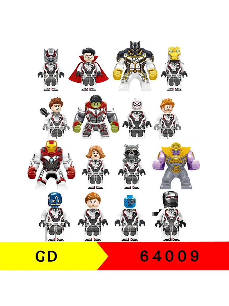 16pcs/lot Super hero Avengers Endgame assemble Superman Thor Hulk Batman Iron Man Spiderman Bricks Building Blocks baby toy gift
16pcs/lot Super hero Avengers Endgame assemble Superman Thor Hulk Batman Iron Man Spiderman Bricks Building Blocks baby toy gift