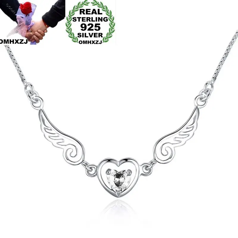 OMHXZJ Wholesale European Fashion Woman Girl Party Wedding Gift Wing Heart AAA Zircon 925 Sterling Silver Pendant Necklace NA04
OMHXZJ Wholesale European Fashion Woman Girl Party Wedding Gift Wing Heart AAA Zircon 925 Sterling Silver Pendant Necklace NA04