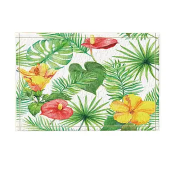 Watercolor Palm Tree in Jungle Decor, Exotic Flowers in Tropical Leaves Bath Rugs, Non-Slip Funny Indoor Outdoor Doormat
Watercolor Palm Tree in Jungle Decor, Exotic Flowers in Tropical Leaves Bath Rugs, Non-Slip Funny Indoor Outdoor Doormat