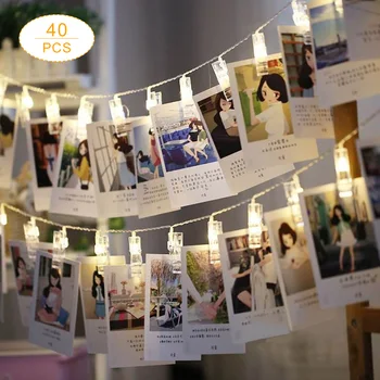 4M 40 LED Garland Card Photo Clip String Lights for New Year Christmas Festival Party Wedding Lamp Home Decoration led light 
4M 40 LED Garland Card Photo Clip String Lights for New Year Christmas Festival Party Wedding Lamp Home Decoration led light
