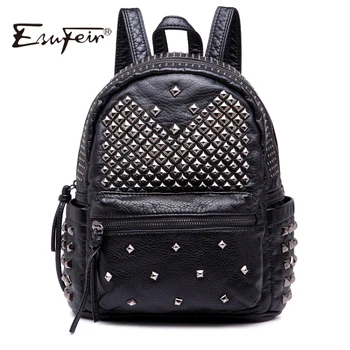 ESUFEIR Fashion Brand PU Leather Women Backpack Rivet Design High Quality Soft PU Girl Backpack School Bag Casual Daily Backpack
ESUFEIR Fashion Brand PU Leather Women Backpack Rivet Design High Quality Soft PU Girl Backpack School Bag Casual Daily Backpack
