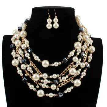 2018 New European Pearl Jewelry Sets Women Fashion Luxury Geometric Alloy Pendant Necklace Sert Earrings Gold Chain Dropshipping
2018 New European Pearl Jewelry Sets Women Fashion Luxury Geometric Alloy Pendant Necklace Sert Earrings Gold Chain Dropshipping