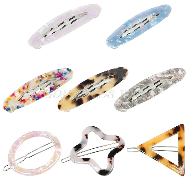 Spring Vintage BB Hair Clips Colored Acetic Acid Hollow Geometric Hairpins Leopard Tortie Patterns Oval Triangle Snap Barrettes
Spring Vintage BB Hair Clips Colored Acetic Acid Hollow Geometric Hairpins Leopard Tortie Patterns Oval Triangle Snap Barrettes