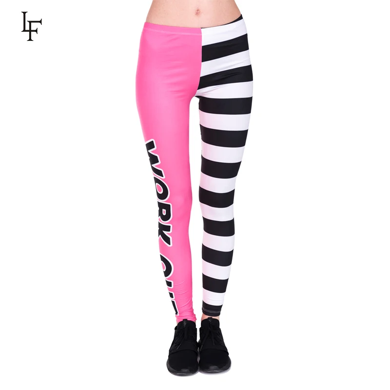 2017 New Leggings Women Fitness 3D Print Letter High Quality Polyester Black White Stripe Legging Render Pants Free Shipping
2017 New Leggings Women Fitness 3D Print Letter High Quality Polyester Black White Stripe Legging Render Pants Free Shipping