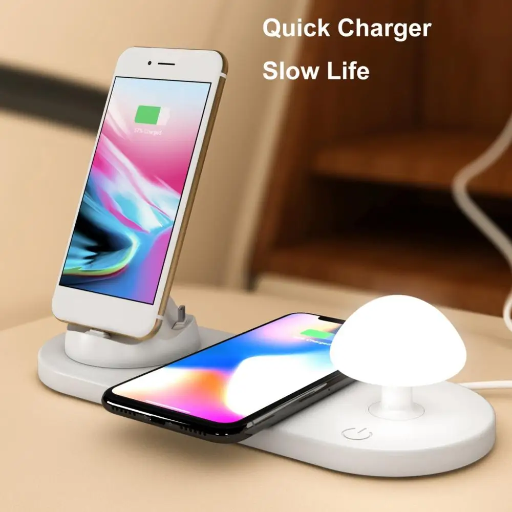 desk charging station, 10W Wireless Charger, LED Light Type-C/Micro/for Apple Interface Stand For IPhone For Samsung
desk charging station, 10W Wireless Charger, LED Light Type-C/Micro/for Apple Interface Stand For IPhone For Samsung