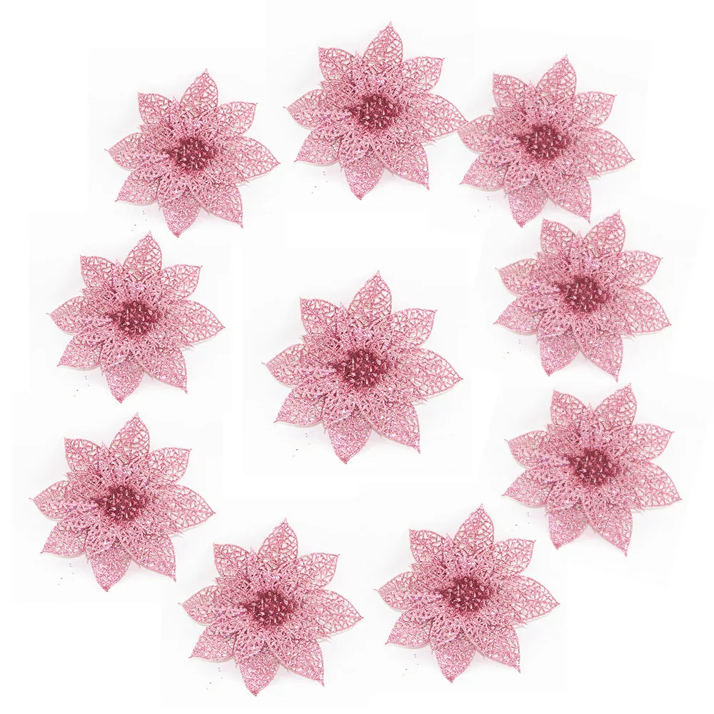 10Pcs/Set Merry christmas Decorations For Home Christmas Flowers Trees Xmas Decor Glitter Wed Birthday Party 8cm For Gift Noel
10Pcs/Set Merry christmas Decorations For Home Christmas Flowers Trees Xmas Decor Glitter Wed Birthday Party 8cm For Gift Noel