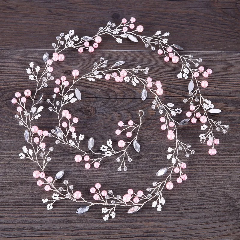 Handmade Pink Pearl Hair Vine Long Wedding Headband Floral Bridal Hair Band Beads Head Pieces For Women Bride Accessories
Handmade Pink Pearl Hair Vine Long Wedding Headband Floral Bridal Hair Band Beads Head Pieces For Women Bride Accessories
