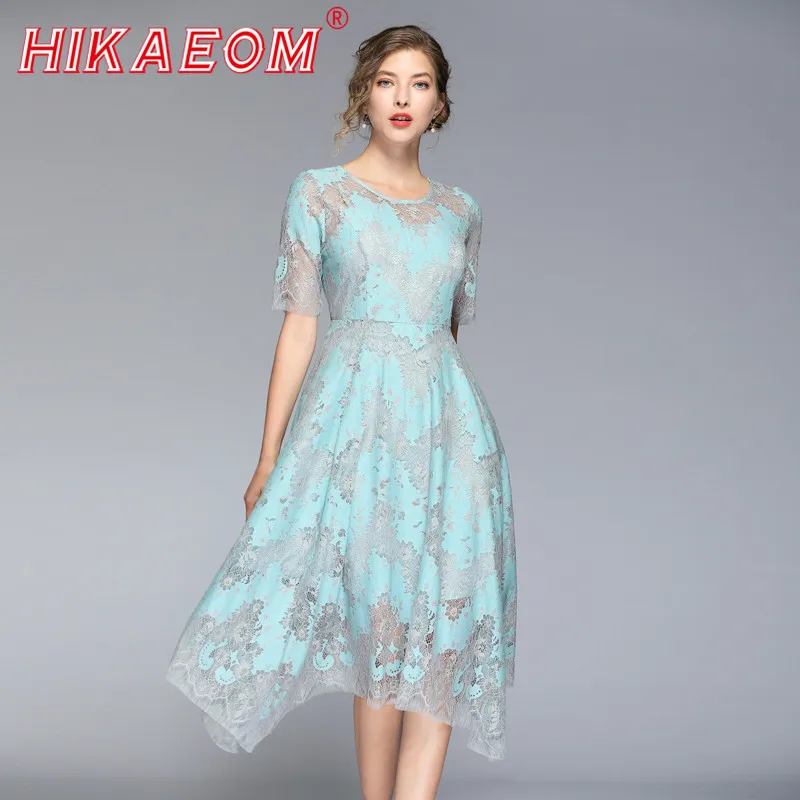 Short Sleeve Summer Lace Dress Woman Fashion Slim O-neck Sexy Hollow Out Party Work Casual Dresses Women A-line Vintage Vestido
Short Sleeve Summer Lace Dress Woman Fashion Slim O-neck Sexy Hollow Out Party Work Casual Dresses Women A-line Vintage Vestido