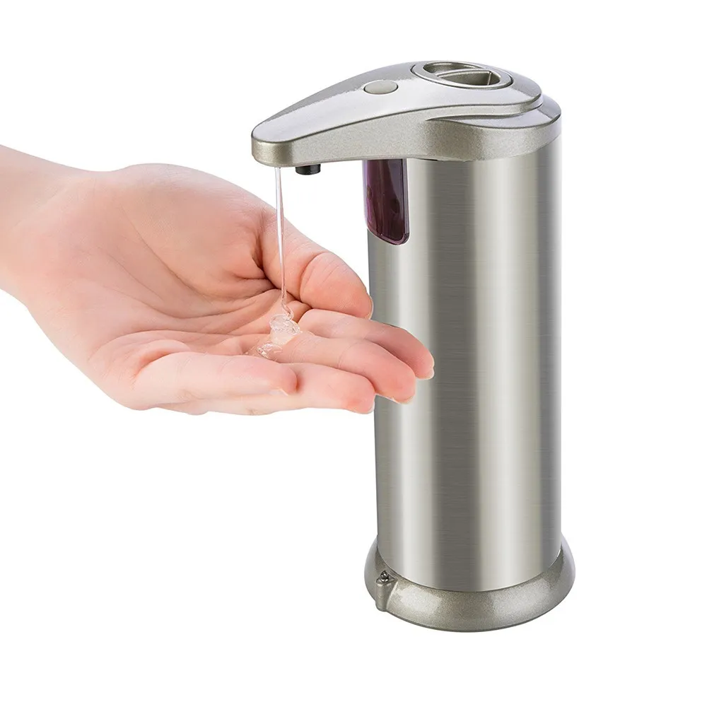 Stainless Steel Sensor Soap Dispenser Automatic Liquid Soap Bottle Hand Sanitizer Bottle Bathroom Accessories
Stainless Steel Sensor Soap Dispenser Automatic Liquid Soap Bottle Hand Sanitizer Bottle Bathroom Accessories