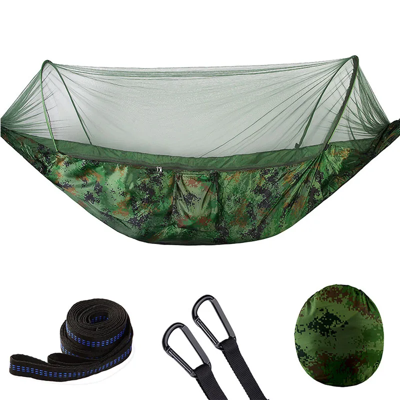 1-2 Person Portable Outdoor Hammock with Mosquito Net Parachute Fabric Hanging Hammock Bed Mosquito Net Camping Hammock
1-2 Person Portable Outdoor Hammock with Mosquito Net Parachute Fabric Hanging Hammock Bed Mosquito Net Camping Hammock
