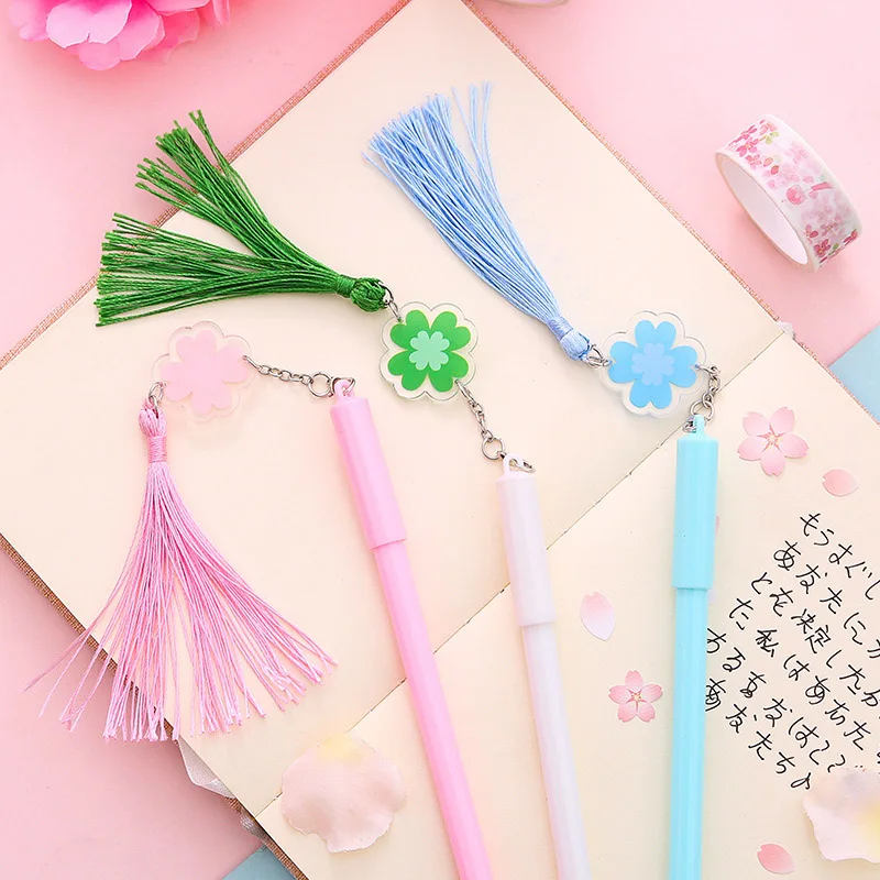 1PC Cute Clover Pens Pendant Tassel Gel Pens Kawaii Neutral Pens For Kids Girls Gift School Office Supplies Novelty Stationery
1PC Cute Clover Pens Pendant Tassel Gel Pens Kawaii Neutral Pens For Kids Girls Gift School Office Supplies Novelty Stationery