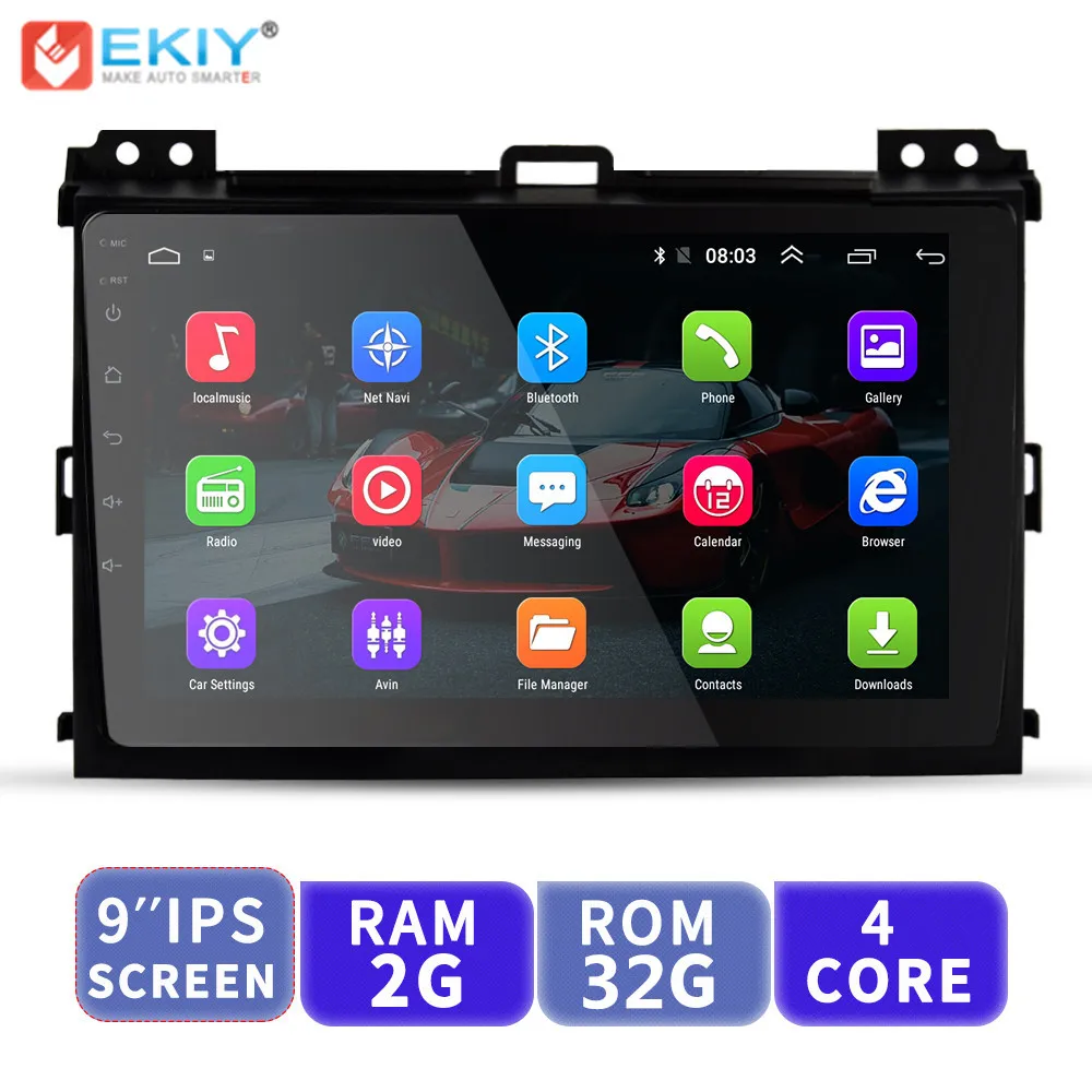 EKIY 9'' Android Car Multimedia Player No 2 Din Auto Radio For Toyota Land Cruiser Prado 120 2004-2009 GPS Navigation Head Unit
EKIY 9'' Android Car Multimedia Player No 2 Din Auto Radio For Toyota Land Cruiser Prado 120 2004-2009 GPS Navigation Head Unit
