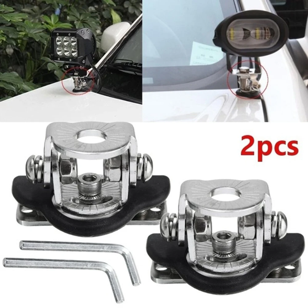 2PCS Universal Stainless Steel Car Auto Hood LED Work Light Bracket Offroad Excavator Truck Engine Cover Work Lamp Mount Holder
2PCS Universal Stainless Steel Car Auto Hood LED Work Light Bracket Offroad Excavator Truck Engine Cover Work Lamp Mount Holder