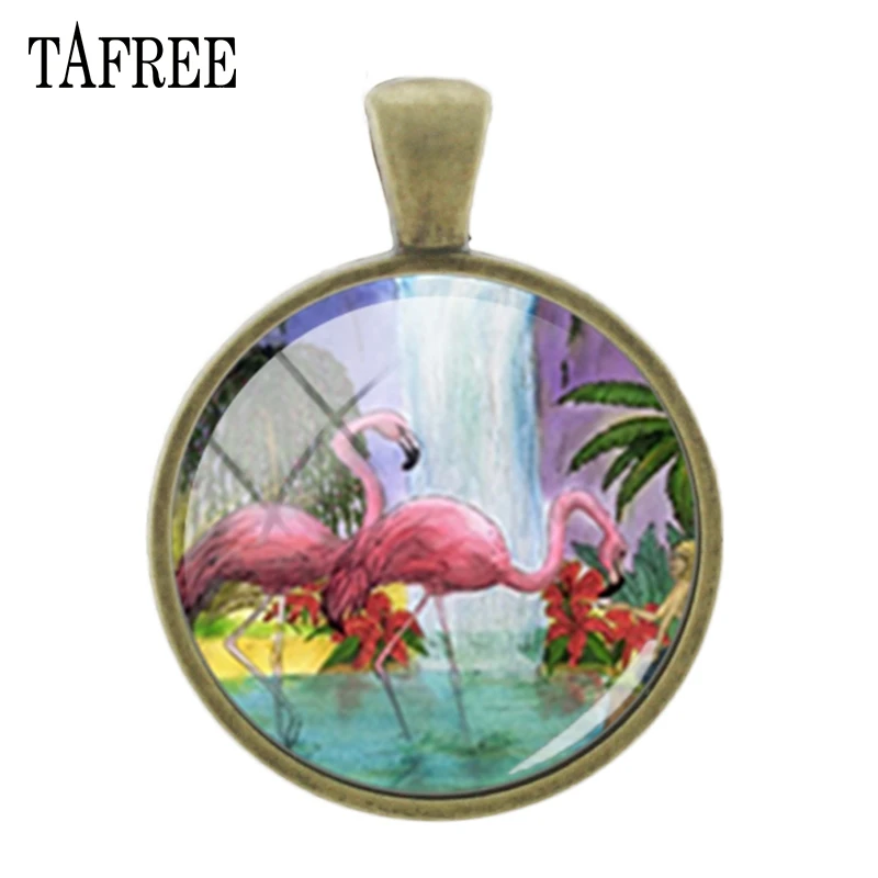TAFREE Necklace Pendants Flamingo Waterfall Glass Cabochon Dome Charms Women Fashion Jewelry NS443 4
TAFREE Necklace Pendants Flamingo Waterfall Glass Cabochon Dome Charms Women Fashion Jewelry NS443 4