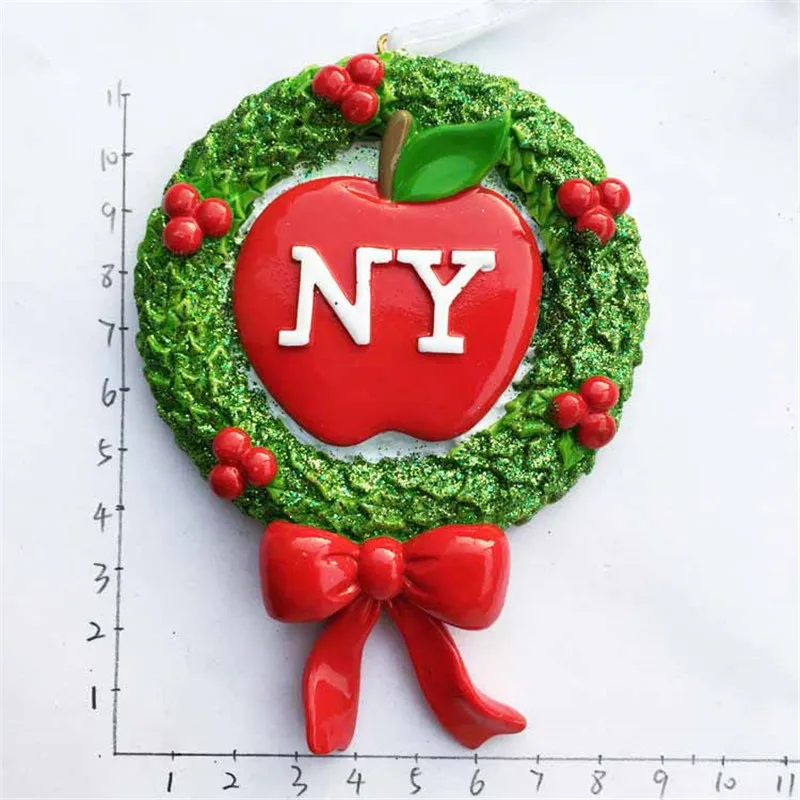 BABELEMI Wreath Shaped New York USA Tourist Souvenir Fridge Magnet 3D Resin Decorative Magnetic Sticker Craft Christmas GIFT
BABELEMI Wreath Shaped New York USA Tourist Souvenir Fridge Magnet 3D Resin Decorative Magnetic Sticker Craft Christmas GIFT