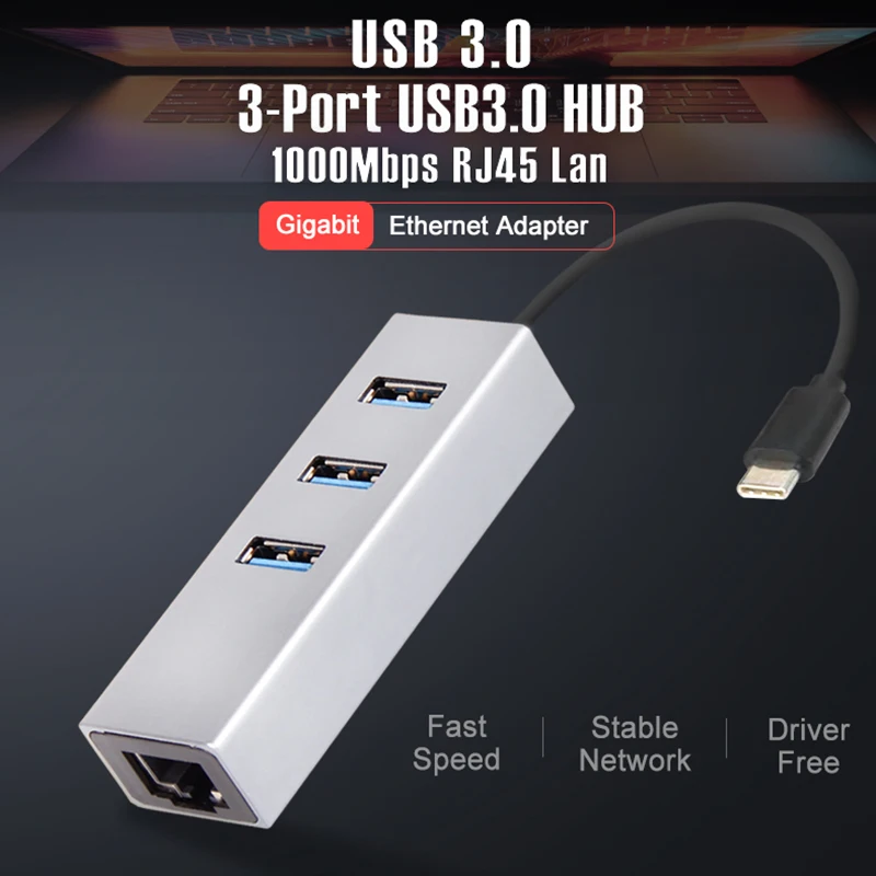OFCCOM USB C 3.0 Hub Type C Ethernet 3 Ports USB 3.0 with 10/100/1000M Ethernet Adapter Network Card USB Lan For Macbook Windows
OFCCOM USB C 3.0 Hub Type C Ethernet 3 Ports USB 3.0 with 10/100/1000M Ethernet Adapter Network Card USB Lan For Macbook Windows