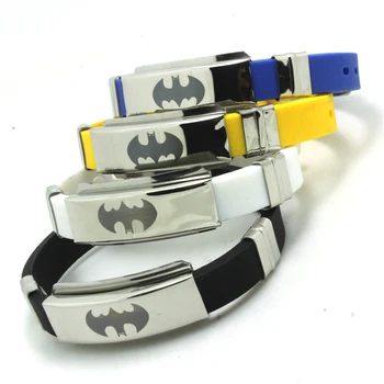 Fast Shipping Wholesale Fashion jewelry Silicone Rubber Batman Bracelet Stainless Steel USA Hero
Fast Shipping Wholesale Fashion jewelry Silicone Rubber Batman Bracelet Stainless Steel USA Hero