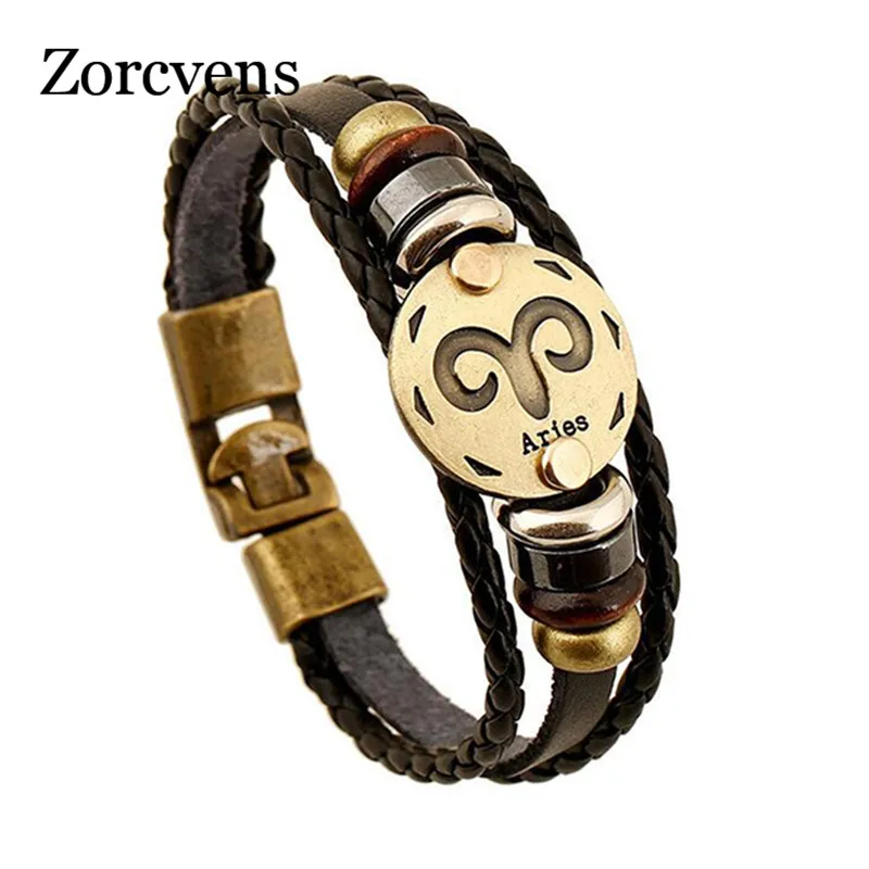 ZORCVENS 12 Constellations Bracelet Fashion Jewelry Leather Bracelet Men Casual Personality Zodiac Signs Punk Bracelet
ZORCVENS 12 Constellations Bracelet Fashion Jewelry Leather Bracelet Men Casual Personality Zodiac Signs Punk Bracelet