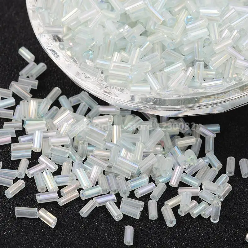 1555pcs/50g Jewelry Beads Seed Bugle beads, Clear with AB color, 1.8mmx4.5mm, Hole: 0.6mm
1555pcs/50g Jewelry Beads Seed Bugle beads, Clear with AB color, 1.8mmx4.5mm, Hole: 0.6mm