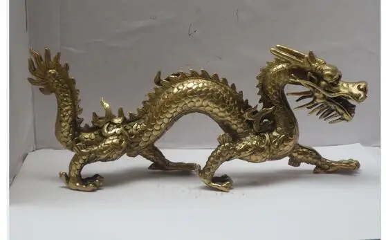 Copper Brass Exquisite Home Long 11 inch Metal crafts Home Decoration Chinese Brass Carved Dragon Statue dragon Sculpture
Copper Brass Exquisite Home Long 11 inch Metal crafts Home Decoration Chinese Brass Carved Dragon Statue dragon Sculpture