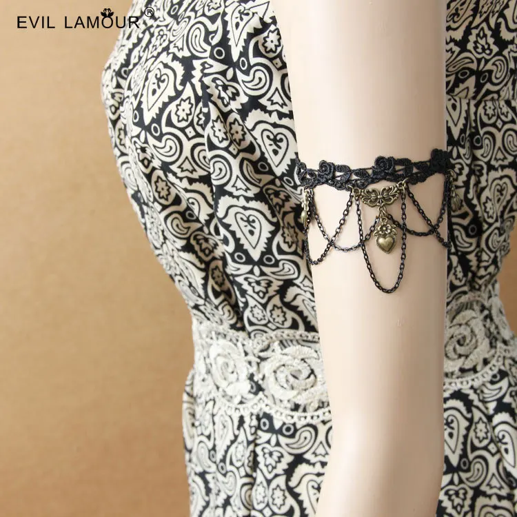 Vintage Heart Chain Upper Arm Bangle Bracelet Womens Jewelry Party Accessories Hand Craft Black Lace Bracelets Brand AT-34
Vintage Heart Chain Upper Arm Bangle Bracelet Womens Jewelry Party Accessories Hand Craft Black Lace Bracelets Brand AT-34