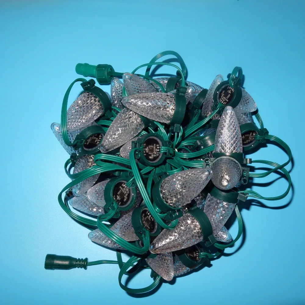 50nodes addressable RGB DC12V WS2811 LED Christmas pixel string;3 LEDs;0.72W;all GREEN wire;IP68;with 2m 13.5mm 3 core pigtail
50nodes addressable RGB DC12V WS2811 LED Christmas pixel string;3 LEDs;0.72W;all GREEN wire;IP68;with 2m 13.5mm 3 core pigtail